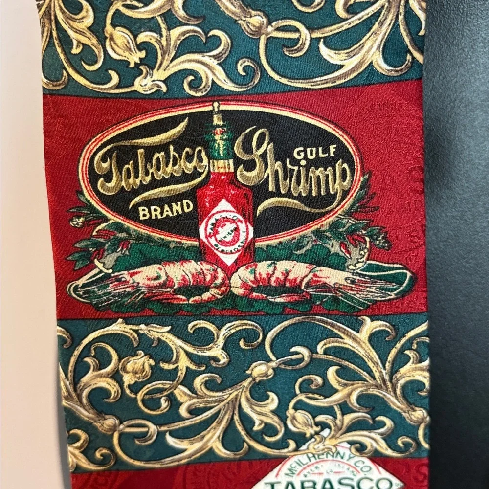 Tabasco Hot Sauce Gulf Shrimp Silk Necktie Tie